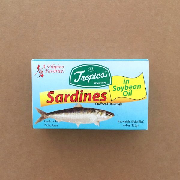 Sardines in Soybean Oil (Tropics brand)