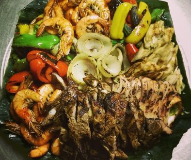 seafood platter with inihaw