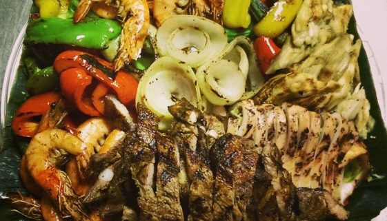 seafood platter with inihaw